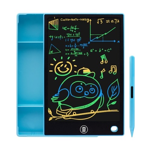 

LCD Writing Tablet with Pencil Case Rechargeable Drawing Board 9.5 Inch Color Screen with Stylus Drawing Writing Taking Notes Leaving Messages Box Organizer for Toddlers Boys Girls & Adults Black