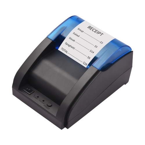 58mm Thermal Receipt Printer Direct Thermal USB&BT Connection for Ticket Bill Printing Compatible with iOS Android Windows System ESC/POS Print Commands for Supermarket Store Home Business Retail Store