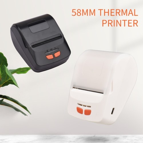 Bisofice Receipt Printer Portable 58mm Mobile Thermal Printer with 6 Thermal Paper Rolls