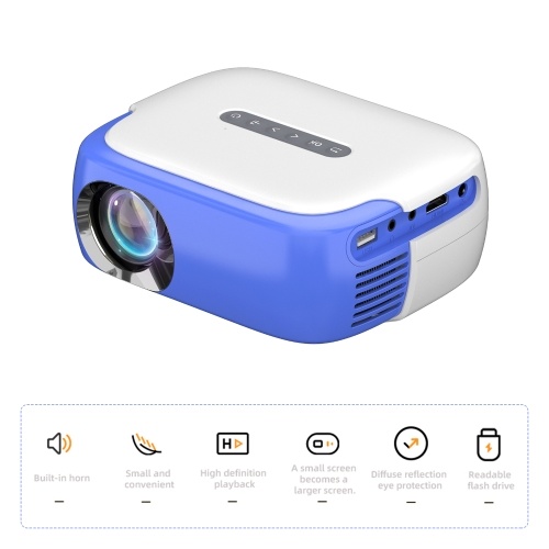 

Mini Portable LED Projector Support 1080P Built-in Focus Wheel 100inch Projection Size