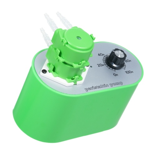 GROTHEN G1028-2 Peristaltic Pump 7ml/min-57ml/min Adjustable Flow Rate Food Grade Platinum Vulcanized Silicone Tube 2mmx4mm for DIY Aquarium Lab Chemical Analysis Dosing Additives - with Adapter 100-240V 