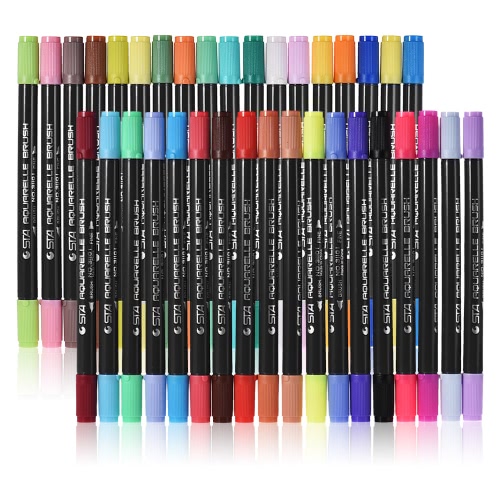 12 Colors/ Set Marker Marking Pen Twin Tip Brush Sketch Pens Water Based Ink for Graphic Manga Drawing Designing