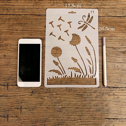 

Multi-functional Drawing Stencils Hollow Out Design PP Plastic Templates