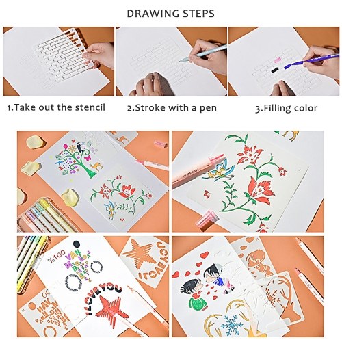 

Drawing Painting Stencils Hollow Out Design PP Templates