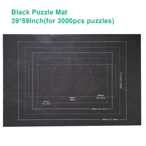 

Professional Puzzle Mat Roll Up Felt Mat Board for Puzzle Storage Environmental Friendly Material for Up to 3000 Pieces Puzzles, Black