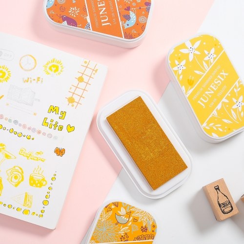 

Cute Ink Pad Metal Bright Color Acid-Free Non-Toxic Inkpad for Children Adult