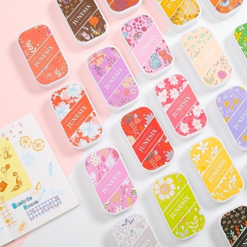 

Cute Ink Pad Metal Bright Color Acid-Free Non-Toxic Inkpad for Children Adult