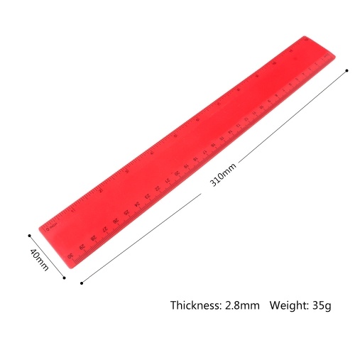 

1pc 30cm/12 Inch Plastic Ruler Simple Style Straight