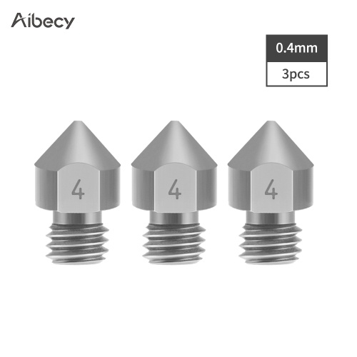 

Aibecy 3D Printer Parts 3pcs TC4 Titanium Alloy Nozzles 0.2/0.3/0.4/0.5mm