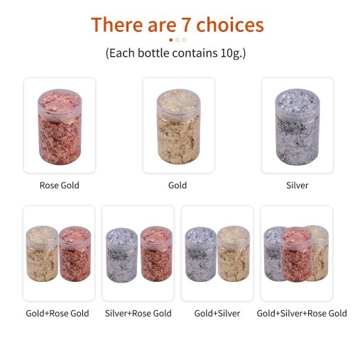 

Imitation Gold Foil Flakes Metallic Foil Flakes, Rose Gold 10g