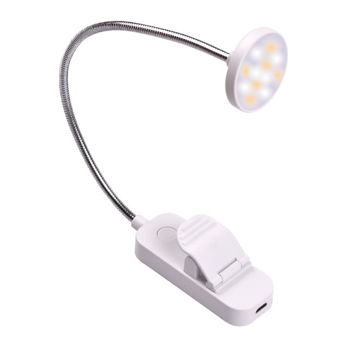 

USB Rechargeable 8 LEDs Book Light Clip On Reading Light LED Lamp Eye Protection Nightlight 3 Color Temperature Stepless Dimming with Memory Function Great Gift for Children Students Book Lovers Travel