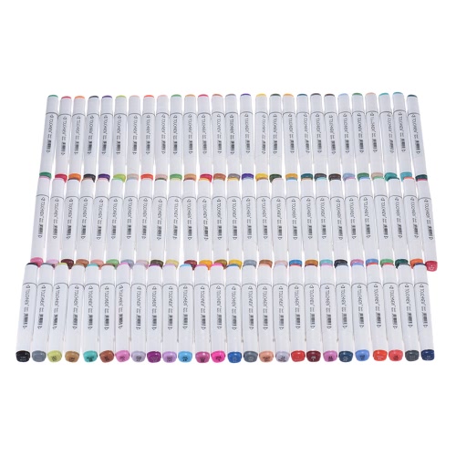 80 Farben Dual Twin Tip Marker Marking Pens Kunst Sketch Highlighters für bunte Grafik Zeichnung Coloring Painting Highlighting Unterstreichung