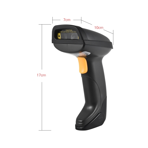

2.4G Wireless Handheld Barcode Scanner 1D Bar Code Reader with Receiver USB Cable for Supermarket Library Express Company Retail Store Warehouse