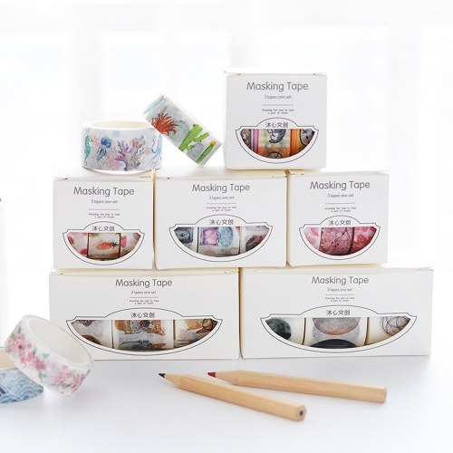 

3 Pcs Decorative Masking Paper Tape Set