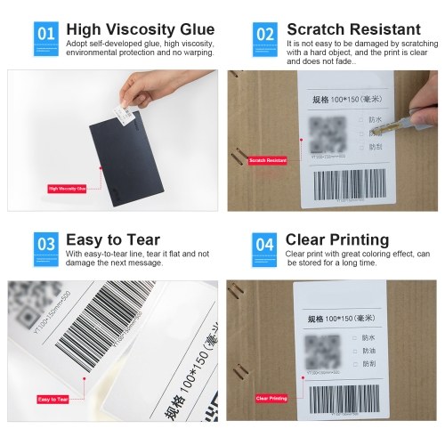 

Thermal Printing Label Paper Barcode 100*100mm 500sheets/roll