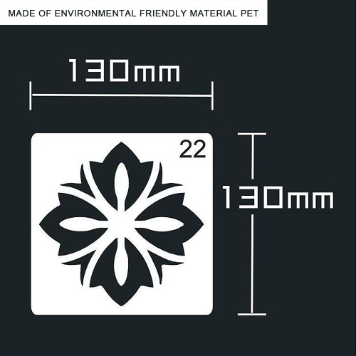 

24pcs Flower Stencils 130*130mm PET Templates DIY Hollow Out Design