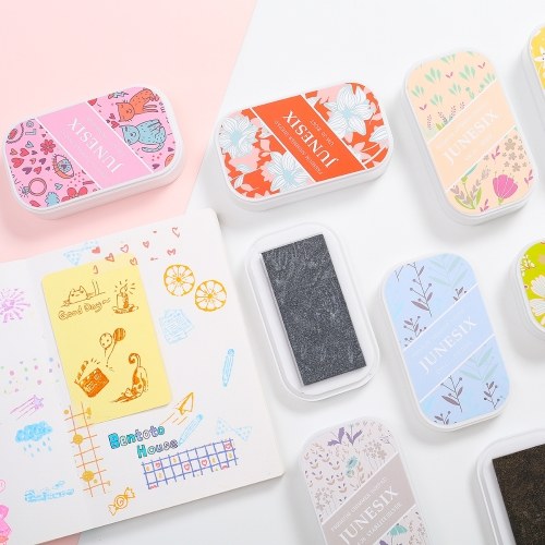 

Cute Ink Pad Metal Bright Color Acid-Free Non-Toxic Inkpad for Children Adult