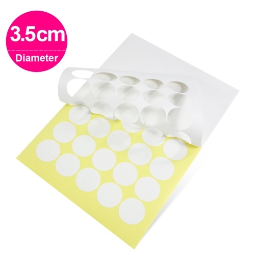 

20 Sheets Round Sticker Paper Blank White Adhesive Labels