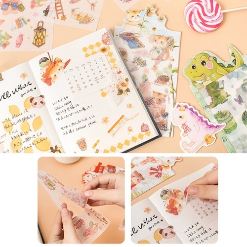 

Cute Pet Stickers Self-Adhesive Decoration Sticker 4 Sheets/Pack