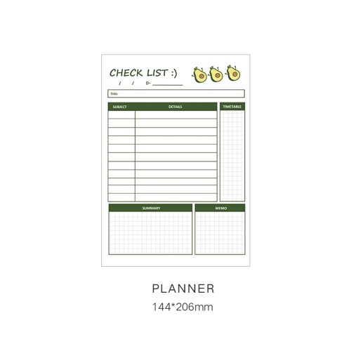 

101 Collection Series Memo To Do List Sticky Notes Planner B5 Notebook Multiple Types Optional