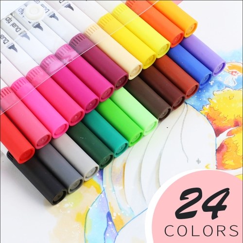 Watercolor Fine Liner Dual Tip Brush Pen Set