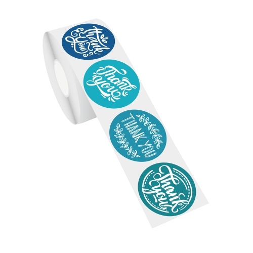 1.5 Inch Thank You Sticker Decorative Sticker 500 Sheets/Roll