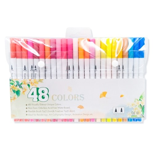 

12 Colors Markers Set Double Tipped Colored Pens Fine Point Art Markers for Kids Adults Coloring Drawing Illustrations Artist Sketching