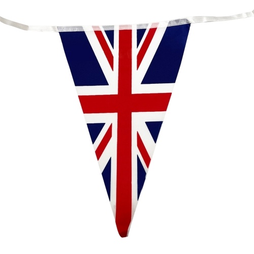 

Union Jack Bunting Flag Union Jack Rectangle Banner with 30 Flags 10m/9.8ft British Street Party Decorations 14*21cm/5.5*8.2inches