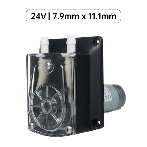 GROTHEN DC 24V Peristaltic Pump Large Flowrate Liquid Dosing Pump 1500ml/min 2 Rollers with Food-grade PHARMED BPT   Tube for Aquarium Lab Chemical Analysis Dosing Additives 