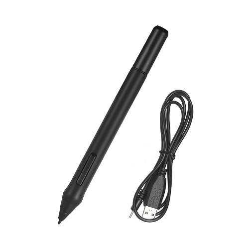 UGEE P50SD Penna a pressione con penna ricaricabile per il disegno a stilo ricaricabile con cavo di ricarica USB per UG1910B / UG2150 / HK1560 Tablet (nero)