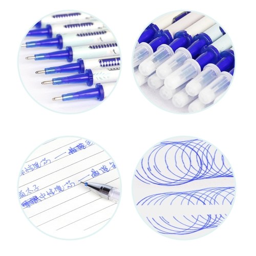 

MAOTAIZI 0.5mm Erasable Liquid Gel Pen Refills Ink Pen Replacement Full Needle Pens for School Office Students Children Blue Ink (60pcs a Pack)