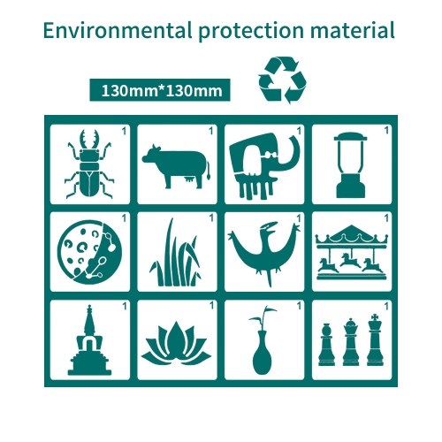 

Children Drawing Stencils PET Material Painting Templates Reusable