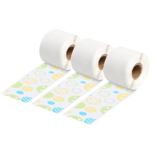 

Aibecy 3 Rolls Self-Adhesive Thermal Paper Black on Clear 15mm*3.5m Compatible with Phomemo M02S Thermal Printers