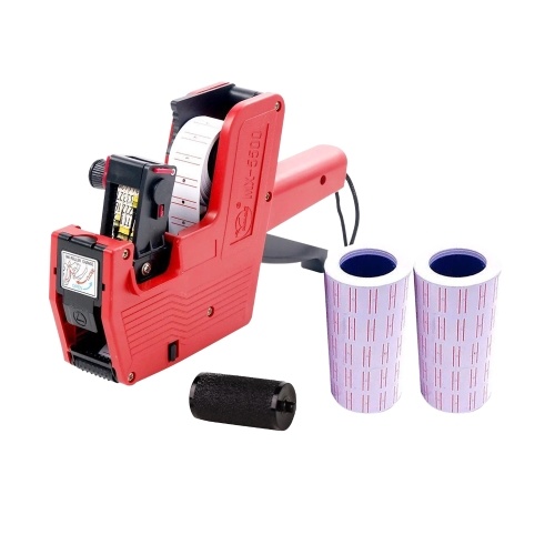 

8 Digits Price Tag Machine Handheld Price Labeller Label Date Maker Pricing for Office Retail Shop Grocery Store Organization Marking Warehouse