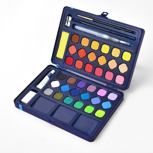 36 Vibrant Colors Solid Watercolor Paints Set