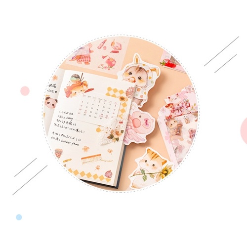 

Cute Pet Stickers Self-Adhesive Decoration Sticker 4 Sheets/Pack