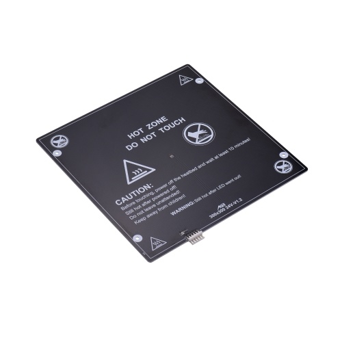 

Aibecy 24V Алюминиевая подогреваемая кровать 300 * 300 * 3 мм Паровая плита Платформа с подогревом и проводным кабелем, совместимая с 3D-принтером Anet E16 / A8 Plus