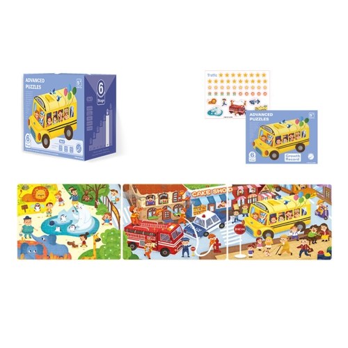 

Advanced Puzzle STEM Education Logic Thinking Training Brain Development Large Piece Picture Puzzle for Toddlers Boys Girls, Level 1