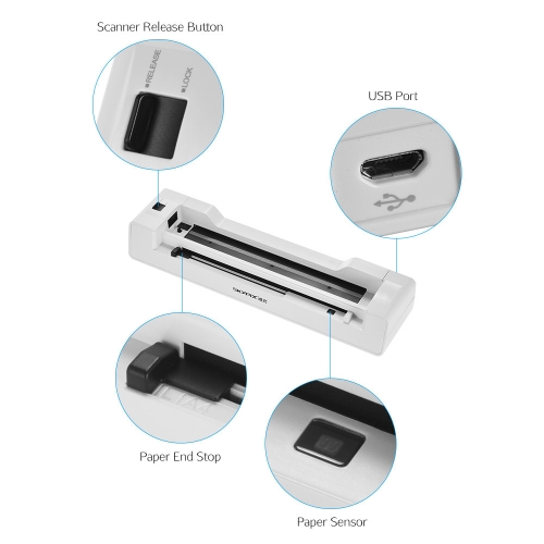 Portable Wand Scanner Base Auto Feed Dock 1200DPI for Skypix TSN450/ TSN470 File Scanner