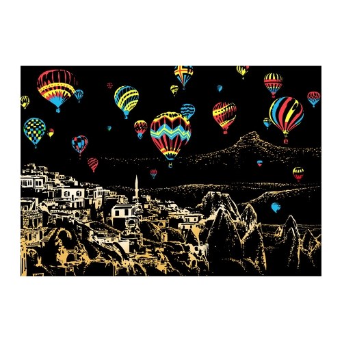 

Magic Scratch Art Paper Красочный город Известные пятна Ночной пейзаж
