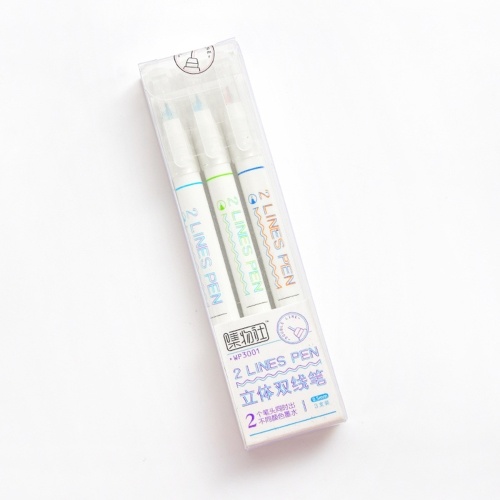 

Creative Two Lines Gel Pen Double Lines Marker Stereo Color Pen