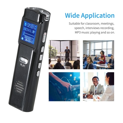 

Mini Digital Voice Recorder 8GB Sound Audio Recorder Dictaphone Voice Activated Recorder MP3 Music Player Dual Microphone & Speaker