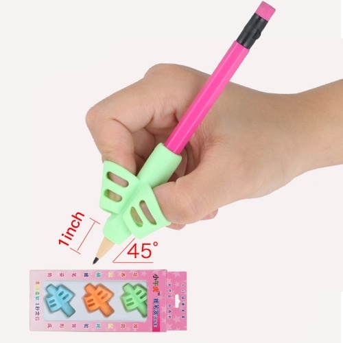 3pcs Two-Finger Silicone Pencil Grips Pen Holder Ergonomic Writing Aid Posture Correction Tool for Kids Preschoolers