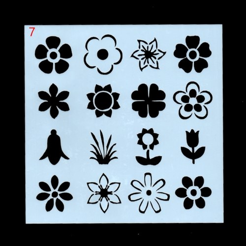 1pc Drawing Stencils Flowers and Leaves Template