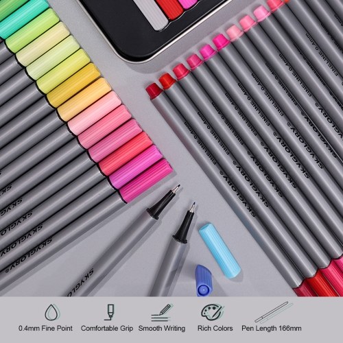 

SKYGLORY Fineliner Color Pens 0.4mm Fine Tip Point Marker Pen Set, 48 Assorted Colors