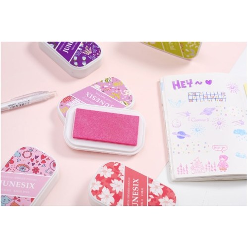 

Cute Ink Pad Metal Bright Color Acid-Free Non-Toxic Inkpad for Children Adult
