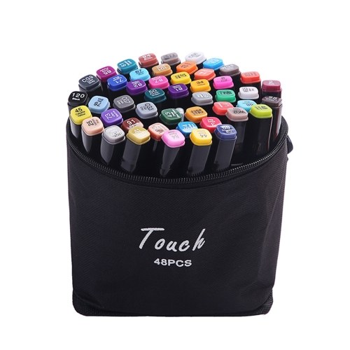 

24 Colors Art Markers Set Double Tip Broad Fine Point Marker Pen with Carrying Bag Art Supplies for Students Adults Artists Drawing Coloring Sketching Design
