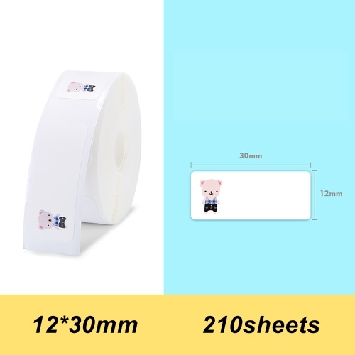 

Thermal Printing Label Paper Barcode Price Size Name Blank Labels Waterproof Tear Resistant 12*30mm 210pcs/roll