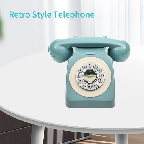 

Desktop Corded Phone 80s Vintage Retro Style Telephone Desk Landline Phone Support Ring Volume Control for Home Office Business Hotel Cafe Bar Old Fashioned Decoration