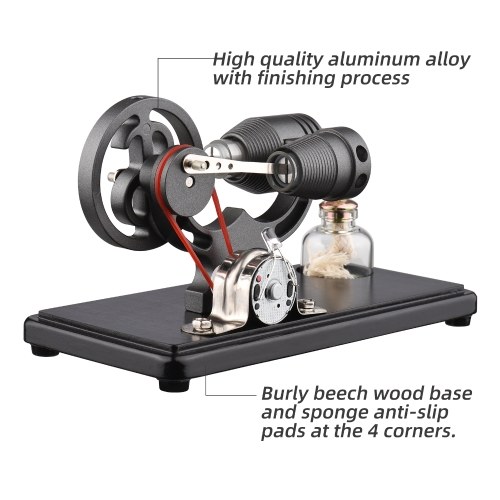 LL-006-BR Hot Air Stirling Engine Electricity Generator Motor Model 